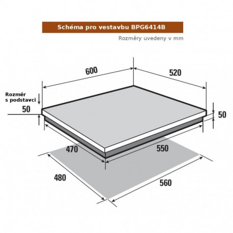Built-in hob gas STUDIO SAMPLE