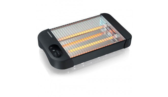 Flat toaster w/timer Melissa, in all black colour