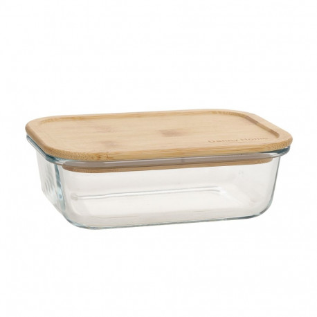 Kauss BOXY 17x12,6xH5,3cm 640ml, klaas, bambus