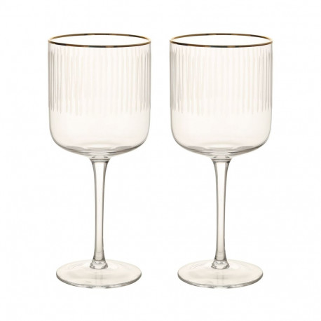 Wine glasses GOLD RIM 2pcs H19,7cm, 400ml