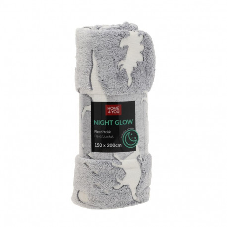 Plaid NIGHT LIGHT 150x200cm, dinosaurs