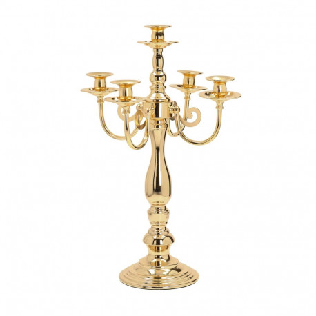 Candlestick LAUDRE 5 pcs D28xH49cm, gold