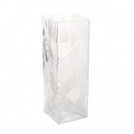 Vase ZANA 10x10xH30cm, clear glass