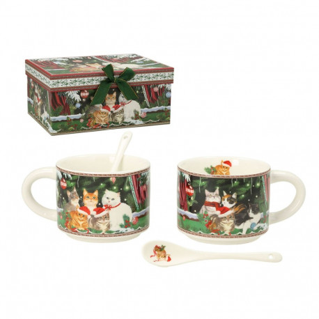 Kruusid MIA CATS 2tk H6,8cm 280ml, kinkekarbis