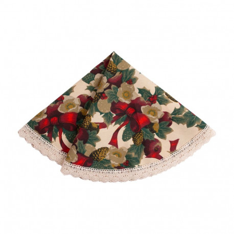 Table mat WINTER FLOWERS D70cm, ribbons