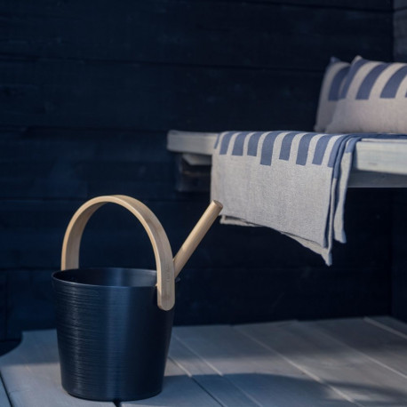 Sauna Bucket RENTO BLACK 5L