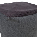 Stool LAMB BAG 55x55xH45cm, dark grey