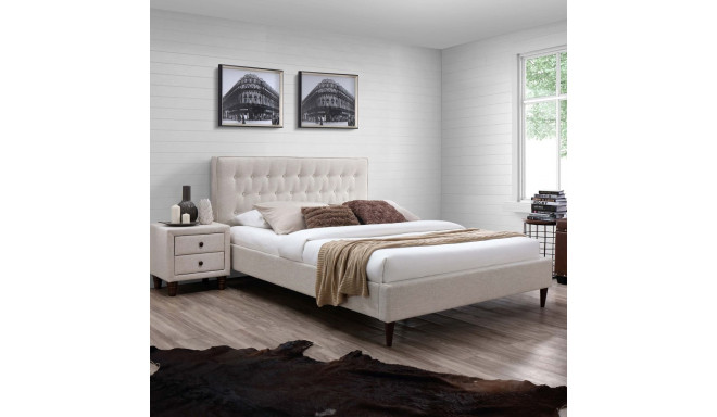 Voodi EMILIA 140x200cm, madratsiga HARMONY DUO, beež