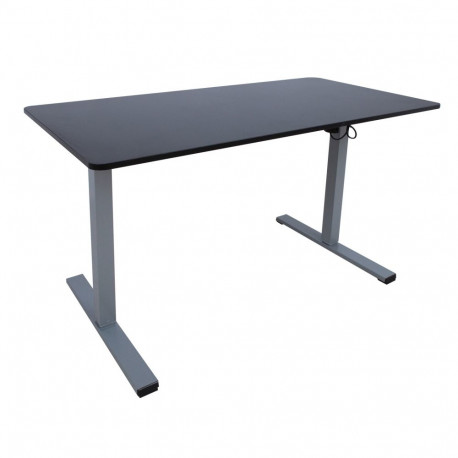 Desk ERGO OPTIMAL with 1 motor 120x60xH71-116cm, black/silver grey