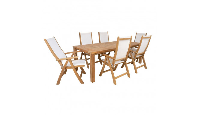 Dining set BALI table, 6 foldable chairs
