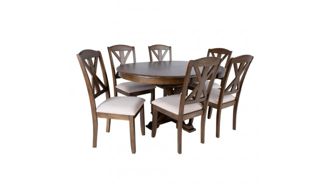 Söögilauakomplekt JAMES 6-tooliga