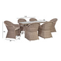Garden furniture set TOSCANA table and 6 chairs
