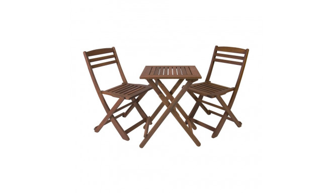 Balcony set ROUEN table and 2 chairs, meranti