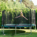 Trampoline with enclosure and green pad D426cm