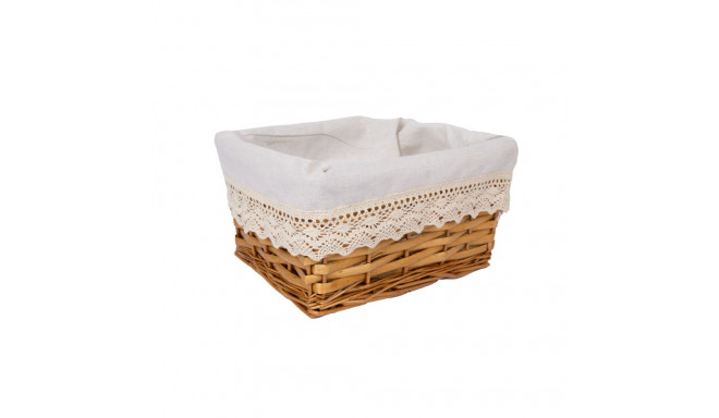 Basket MAX 24x18xH12cm, light brown with lace