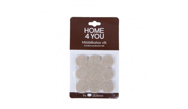 Mööblikaitse vilt D28mm x 9tk, beez