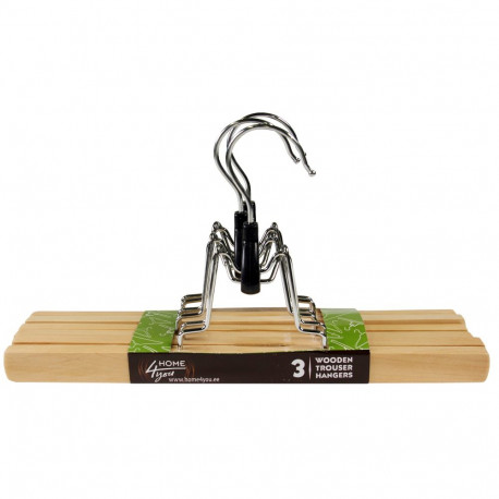 Cloth hangers for trousers 3pcs, natural