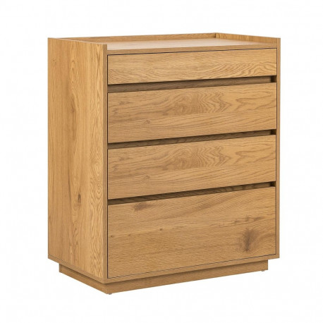 Side board SACHA 75x40xH89cm, melamine with oak decor