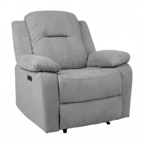 Recliner armchair LOWRI with electric mechanism, grey