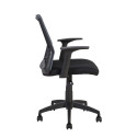 Töötool ALPHA 60x55xH87-97cm, must/hall