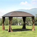 Gazebo SUNSET 3x4xH2/2,7m, beige/brown