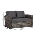Sofa GENEVA 2-seater, grey