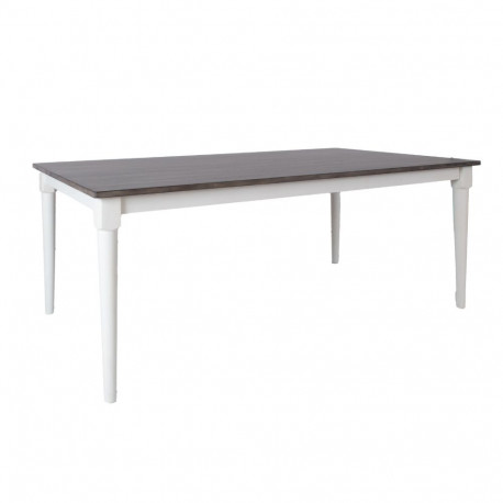 Dining table JANELLE 183x91xH75cm, grey/white