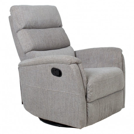 Tugitool BARCLAY kiikuv ja pöörlev manuaalne recliner 79x86xH105cm, helehall
