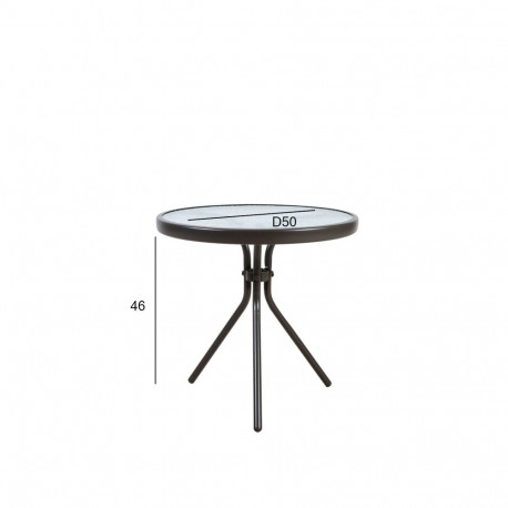 Table DUBLIN D50xH46cm, dark brown