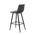 Bar chair CHILLI brownish gray velvet