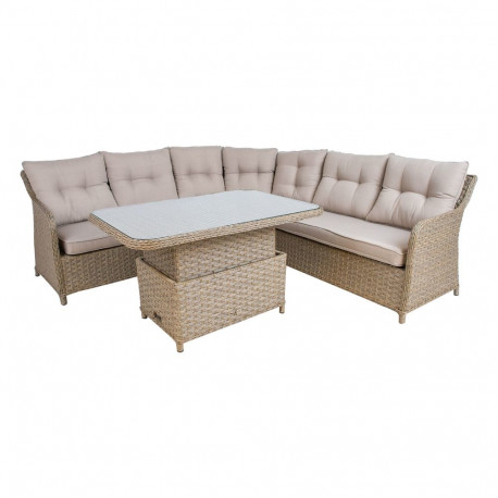 Garden furniture set PACIFIC table, corner sofa