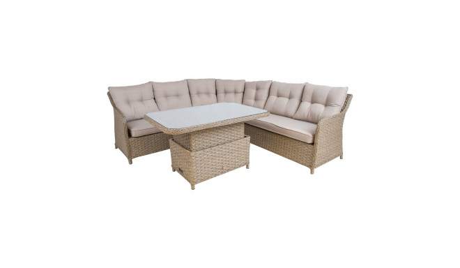 Garden furniture set PACIFIC table, corner sofa