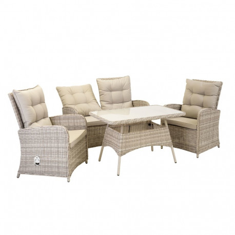 Garden furniture set EMERALD table, sofa, 2 chairs