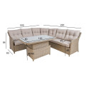 Garden furniture set PACIFIC table, corner sofa