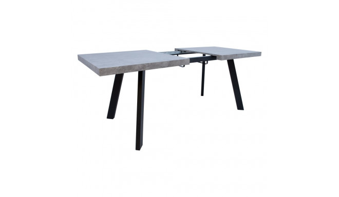 Söögilaud BRIGIT 159/198x84,5xH77cm, betoon, MDF, metalljalad