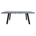 Söögilaud BRIGIT 159/198x84,5xH77cm, betoon, MDF, metalljalad