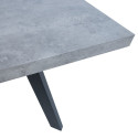 Söögilaud BRIGIT 159/198x84,5xH77cm, betoon, MDF, metalljalad