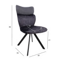 Tool EDDY 49x55xH89cm, tumehall samet