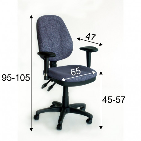 Task chair SAVONA dark blue