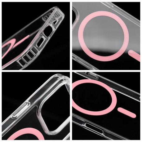 Case for Samsung A17 / A18 Drop Glue Colorful Ring Mag Cover compatible with MagSafe pink