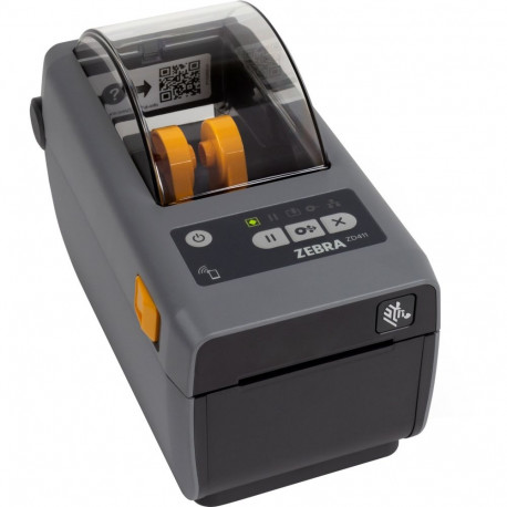 Zebra ZD411, receipt printer dark grey, 203 dpi, direct thermal printing, Bluetooth (BLE), RTC, LAN