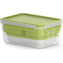 Emsa CLIP & GO Lunchbox XL, lunch box (green/transparent, with inserts)