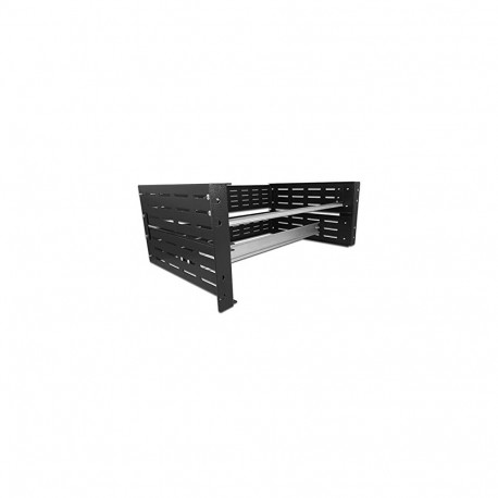 19″ Hutschienenhalterung 4 HE (schwarz)