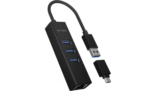 ICY BOX IB-HUB1419-LAN - 60844