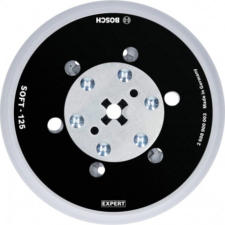 Expert Multiloch Universalstützteller, weich, Ø125mm, M8+5/16" (schwarz, für Exzenterschleifer)