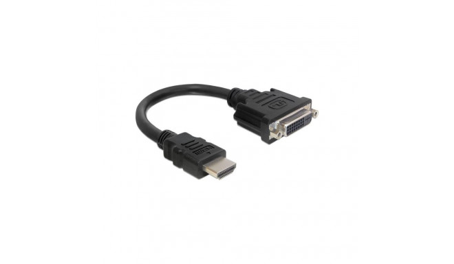 adapter HDMI (pistik) > DVI 24+5 (pesa) 20cm, must