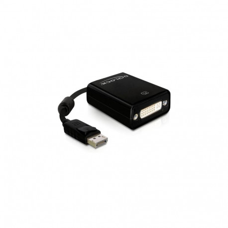 adapter DisplayPort-pistik > DVI-I-pesa 12,5cm, must