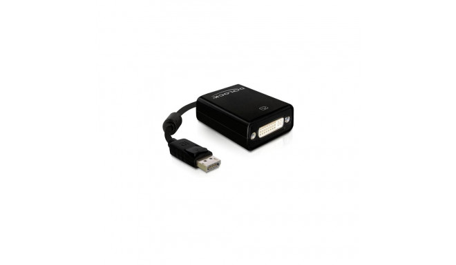Adapter Displayport-Stecker > DVI-I-Buchse (schwarz, 12,5 cm)