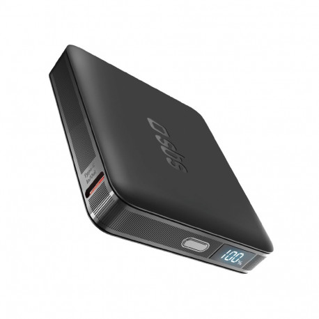 SBS HD 10W 5000mAh USB-C Power Bank with LCD Display - Black