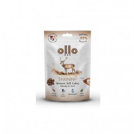 OLLO Air Dried Training Venison Cubes - dog treat - 80g